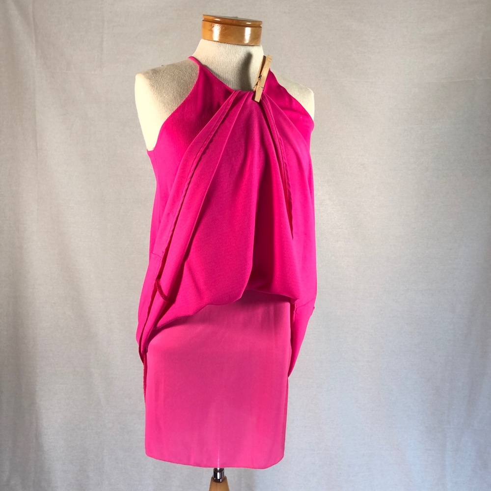 Everly Hot Pink Barbie Core Sleeveless Trapeze Dress XS - Picture 8 of 10